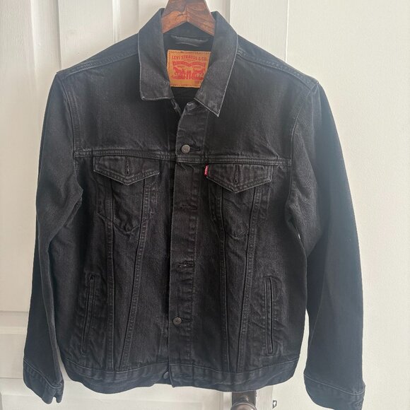 Levi's Black Denim Jean Jacket - Picture 1 of 5